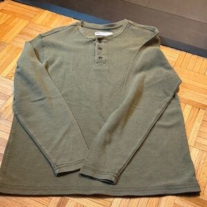 Levi's Olive Green Long Sleeve Henley